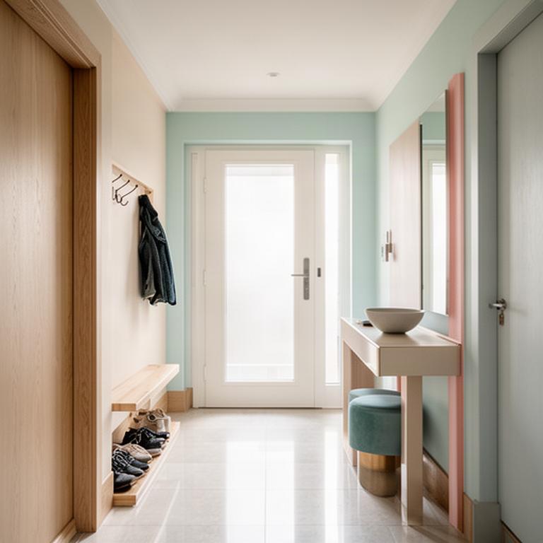 Clean and welcoming entryway in a Lodi home with clear floors and polished surfaces